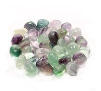 Earth Story Fluorite Rainbow Tumblestones - Pack of 5 Natural Healing Crystals for Focus, Clarity & Chakra Balancing