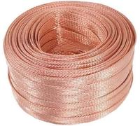 Earth Strap,Copper Ground Wire Flat Braided Copper Wire Drain Cable Electric Stranded Bare Flexible Spiral Grounding Lead conductive Conductors 20m