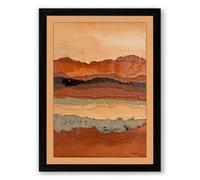 Earth Strata Abstract Framed Wall Art Print A3 (42×29.7cm) Black, Wall Decor for Living Room, Bedroom, Office & Home, Ready to Hang, Art Gift