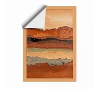 Earth Strata Abstract Unframed Wall Art Print A3 (42×29.7cm), Wall Decor for Living Room, Bedroom, Office & Home, Art Gift
