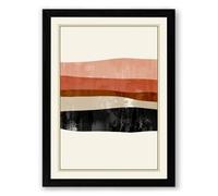 Earth Strata Minimalist Framed Wall Art Print A3 (42×29.7cm) Black, Wall Decor for Living Room, Bedroom, Office & Home, Ready to Hang, Art Gift