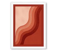 Earth Strata Minimalist Framed Wall Art Print A3 (42×29.7cm) White, Wall Decor for Living Room, Bedroom, Office & Home, Ready to Hang, Art Gift