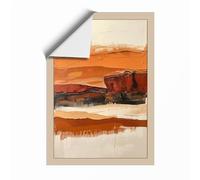 Earth Strata Minimalist Unframed Wall Art Print A3 (42×29.7cm), Wall Decor for Living Room, Bedroom, Office & Home, Art Gift