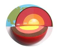 Earth Structure Model Science Experiments Kit for Kids - DIY STEM Science Kits, Build Your Own Cross-Section Globe Showing Crust, Mantle, Outer Core & Inner Core, Educational Geology Project Toy Ages