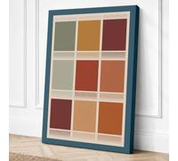 Earth Tone Harmony Geometric Canvas Wall Art Print 36x24 Inch (91 x 61 cm)