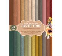 Earth Tone Scrapbook Paper Pad: Natural Solid Colors with Textured Grunge Look: 24 Double-Sided Sheets in Burnt Orange, Olive Green, Mustard Yellow & ... Journals & DIY Cards (8.5 x 11 in)