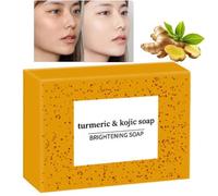 Earth Turmeric Soap Bar,Natural Handmade Kojic Acid Soap for Face & Body,Der Turmeric Glow Soap,Handmade Turm/eric Soap Bar for Dark Spot,Moisturizing Smooth Skin,Reduces Acne Fades Scars for Women