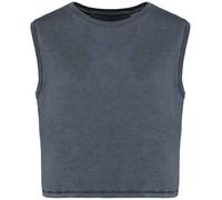 Earth Wardrobe Women’s Cropped Tank Top - Soft Cotton Faded Vest, Lightweight Sleeveless Summer Top, Relaxed Fit Basic
