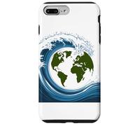 Earth Waves Surrounding Planet Globe Design Case for iPhone 7 Plus/8 Plus
