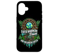 Earth Whispers Peace and Dreamers Listen Dreamcatcher Boho Case for iPhone 16