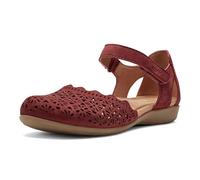 Earth Women's Bronnie Flat Sandal, Dark Red 600, 7.5