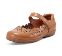 Earth Women's Etbrady Mary Jane Flat, Dark Natural 120, 6.5 UK