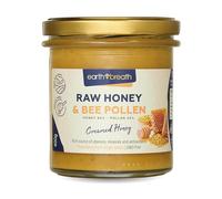 Earthbreath Raw Honey with Bee Pollen - 400g | 100% Pure, Unfiltered & Unpasteurised | Natural, Single-Origin Honey - No Additives