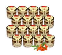 Earthbreath Raw Honey with Rowanberries - 30g (1.06 oz) x Pack of 16 - Jams with Multiple Flavours - Sea Buckthorn - Strawberries - BlackCurrant - Cranberries
