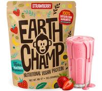 EarthChamp Vegan Protein Powder 1kg Strawberry 28 Servings - No Artificial Sweeteners, Plant Based, Dairy Free, Gluten Free, Lactose Free
