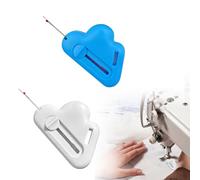 Earthel 2 Pcs Magnetic Seam Guide with Seam Ripper, White and Blue Needle Threaders, Polygonal Sewing Accessories for Precise Sewing and Sewing Enthusiasts