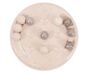 Earthen Crafts Marble 6 Inches Verona and Oceanic Smart Ball Game - Handmade Solid Stone Board Game for Adults, Modern Elegant Home & Office Table Decor