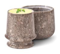 Earthen Crafts Marble Butter Keeper 4" Inches Oceanic Butter Container for Kitchen Storage - Butter Holder With Lid Countertop - Soft Butter