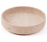 EARTHEN Crafts Marble Decorative Bowl 8" Inches Travertine Handmade Large Fruits Holder for Kitchen Counter Serving, Modern Key Bowl, Fruit Dish & Fruit Storage
