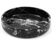 EARTHEN CRAFTS Marble Serving Bowl 8" Black handmade Fruit Bowl For Table Decor - Ideal Salad Bowls, Popcorn Bowl For Kitchen Counter - Modern Décor