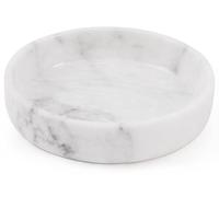 EARTHEN Crafts Marble Serving Bowl 8" Inches White Fruits and Vegetables Bowl for Kitchen Counter, Modern Decorative Entryway Table Accessories & Candy Bowl