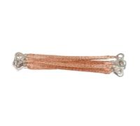 Earthing jumper 10-100Pcs Connection Ground Wire 2.5 4 6mm Copper Clad Aluminum Span Cable Lead(300mm x 4.0mm,10 Pieces)