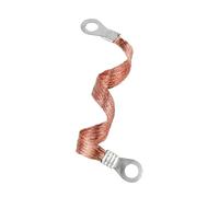 Earthing jumper 100pcs/lot Grounding Wire Soft Copper Braid Distribution Electric Cabinet Over The Door Flat(Length 300mm 100pcs)