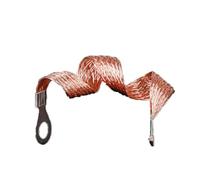 Earthing jumper 10PCS Span Cable Bridge Connection Ground wire Copper Braid Clad Aluminum2.5/4/6square 200mm 250mm 300mm(2.5 sq,300mm)