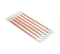 Earthing jumper Bridge Connection Ground Wire 2.5 4 6mm2 Copper Clad Aluminum Span Cable Lead(6 Square,250MM_5PCS)