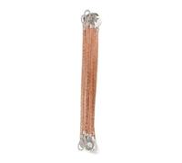 Earthing jumper Length200/250/300mm Copper Clad Aluminum Bridge Grounding Braid Wire Span Cable Flexible Durable Ground Connection 8mm Hole(8.5x300mm(4.0mm2),10 Pieces)