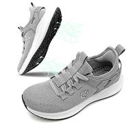 earthinglife Ground Shoes with Breathable mesh Upper. Unisex Conductive grounding Shoes Grey