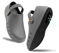 earthinglife Grounding Clogs with Adjustable Strap Super Soft Graphene Enhanced Rubber Grounding Footwear for Men Women Black