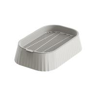 Earthless Cat Grass Growing Set, Reusable Double Tier Tray with Non-Slip Base, Plant Pot for Growing Cat Grass, for Family, Kittens, Home, Indoor and Outdoor Work Tray