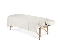 EARTHLITE Flannel Massage Table Sheet Set DURA-LUXE - Durable, Soft, Luxurious Comfort, Double-Napped Top Sheet, Fitted Sheet & Crescent Cover (UPDATED)