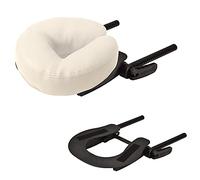 EarthLite Massage Table Face Cradle DELUXE ADJUSTABLE - Massage Table/Massage Chair Headrest Platform with Face Pillow, Vanilla Crème