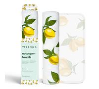 Earthly Co. Reusable Paper Towels - 10 Pack - Roll of Washable Cotton Cloth Paper Towels - Paperless Reusable Napkins Cloth Washable - Absorbent + Long Lasting - Zero Waste Products - (Lemon)