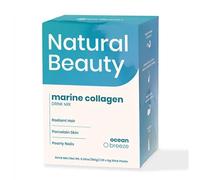 EarthNutri Marine Collagen Peptides Powder Supplement for Skin, Hair & Nails - Enhances Skin Elasticity & Hydration - Hydrolyzed Collagen - 5000mg per Serving - Non-GMO - Ocean Breeze (30 Sticks Pack)