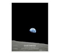 Earthrise - Apollo 8 Poster by NASA 13 x 18 cm Black Wall art Wall decor