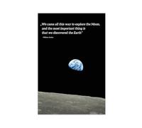Earthrise Apollo 8 Quote Poster Canvas Poster Wall Art Decor Print Picture Paintings for Living Room Bedroom Decoration 12x18inch(30x45cm)