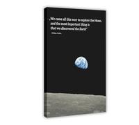 Earthrise Apollo 8 Quote Poster Canvas Poster Wall Art Decor Print Picture Paintings for Living Room Bedroom Decoration 12x18inch(30x45cm)