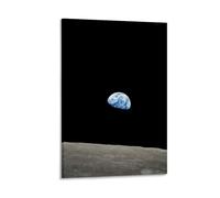 Earthrise Apollo 8 Space Poster Office Room Decor Cosmic Starry Sky Wall Art Posters for Wall Decoration 12x18inch(30x45cm)