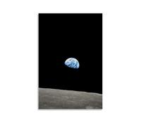 Earthrise Apollo 8 Space Poster Office Room Decor Cosmic Starry Sky Wall Art Posters for Wall Decoration 12x18inch(30x45cm)