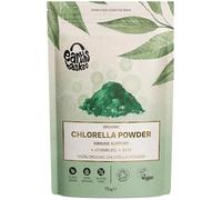 Earths Basket Organic Chlorella Powder (Cracked Cell Wall) - 100% Pure Chlorella Vulgaris - Rich in Vitamin B12 & Iron for Immune Support & Detox - Sustainably Grown in Freshwater Ponds - 75g