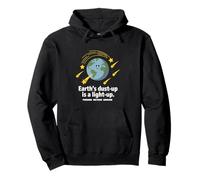 Earth's Dust-up Light-up Perseid Meteor Shower Space Puns Pullover Hoodie