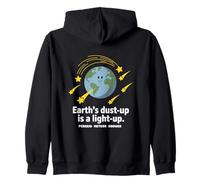 Earth's Dust-up Light-up Perseid Meteor Shower Space Puns Zip Hoodie