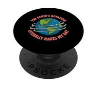 Earth's Rotation Funny Science Pun Globe PopSockets Adhesive PopGrip
