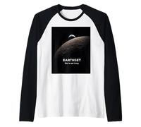 Earthset 2026 This is Not Irony Moon Earthrise Space Graphic Raglan Baseball Tee