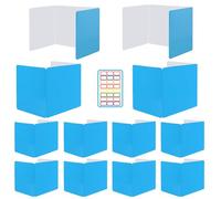 EARTHSON 12 Pcs Desk Dividers for Students, Coated Paper Privacy Shields Folder for Students, Privacy Folders for Students Desks, Test Divider Classroom Teacher Supplies Office Home, Blue