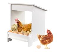 EARTHSON Nesting Boxes for Chickens, Chicken Coopwith Egg Storage, Chicken Laying Nest Box for Poultry Farm, Chicken Nesting Boxes for Duck and Poultry, White