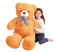 EARTHSOUND Giant Teddy Bear Stuffed Animal,120cmLarge Plush Toy Big Soft Toys Huge Life Size Jumbo Cute Fat Bears,Gifts for Kids(120cm, Brown)